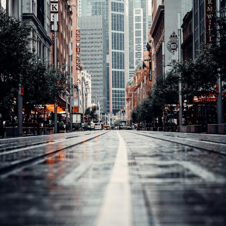 City skyline in Madrid, Spain